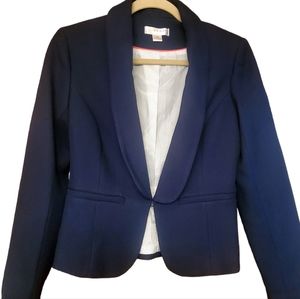 KENAR Navy Tweed Fitted Blazer size XS. Gorgeous!